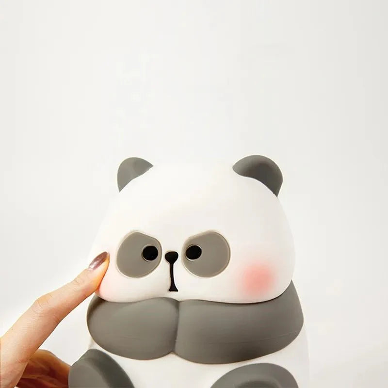 Creative Fashion Panda-shaped Lamp – Silicone Night Light Home Decor  مصباح باندا مبتكر على شكل باندا – ضوء ليلي سيليكون للديكور المنزلي